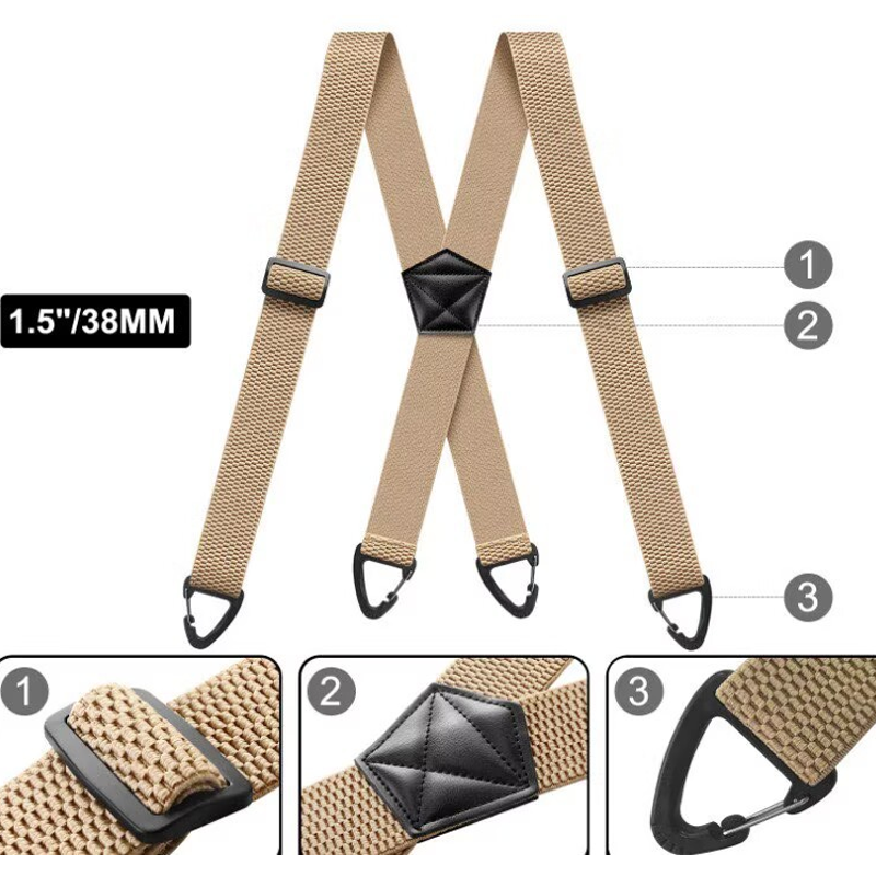 ⛰️ LIMITIERT: 55% RABATT! 🔥 Herren-Hosenträger (X/Y-Back) – 3,8 cm Breiter Maiskorn-Gurt mit Hakenclips für Outdoor & Alltag 🧗‍♂️