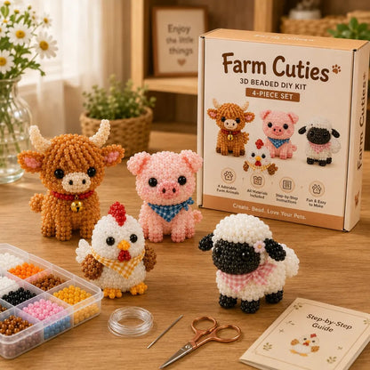 🏆Zeitlich begrenztes Angebot: 49 % Rabatt🧵✨Kleines 3D-Perlen-Tier-Bastelset