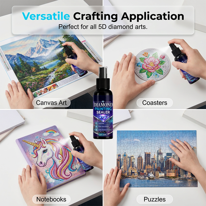 🔥🎁 2+1 GRATIS!!🥳 💞 50K+ VERKAUFT! ⚡💎 Diamond Art Sealer – versiegelt die Perlen, glänzendes Finish, trocknet schnell und ist langanhaltend.