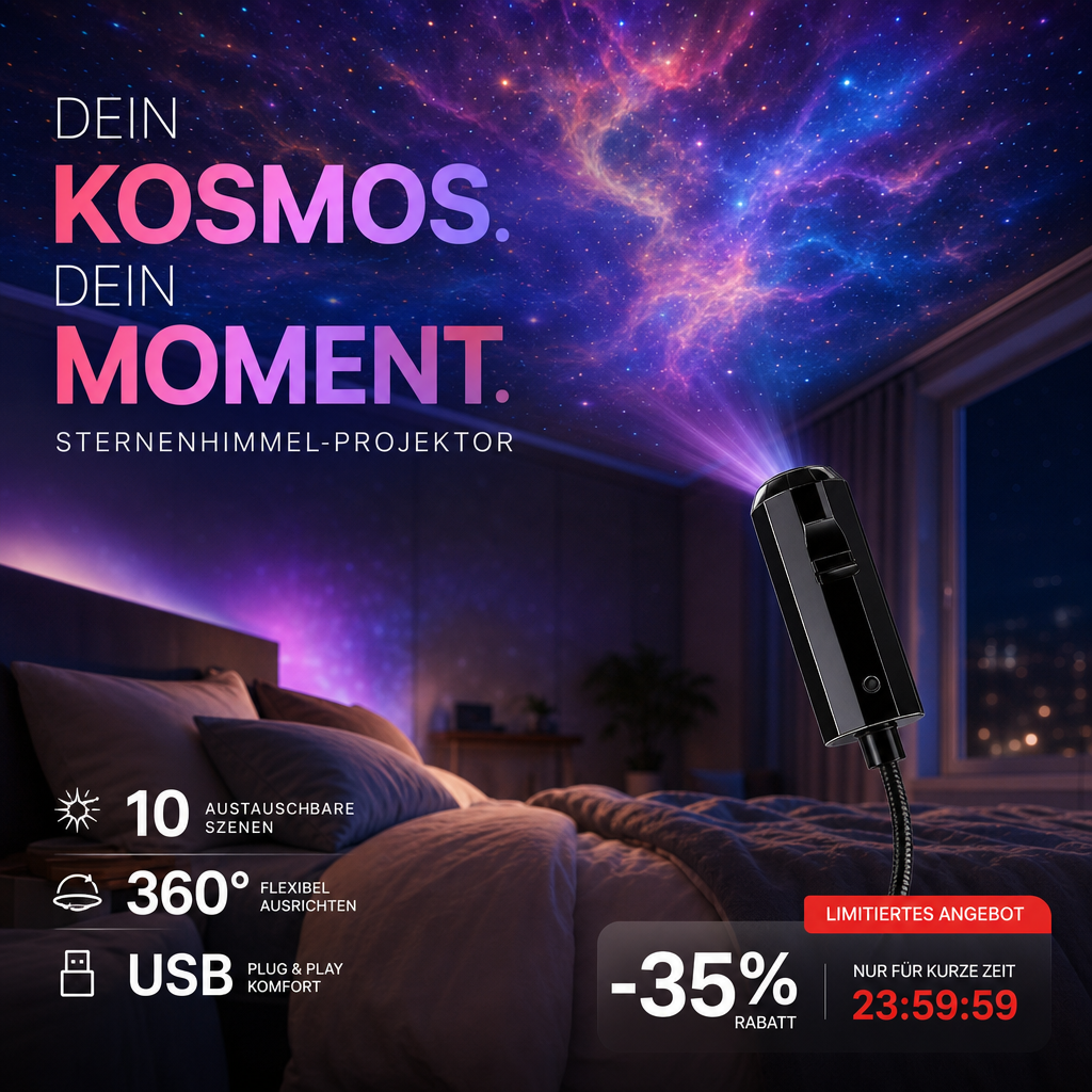 ✨ Plug-and-Play-HD-Projektor für Galaxien und Ozeane🥳Über 50.000 zufriedene Nutzer⏰Sonderangebot: 35 % Rabatt – nur für kurze Zeit💥
